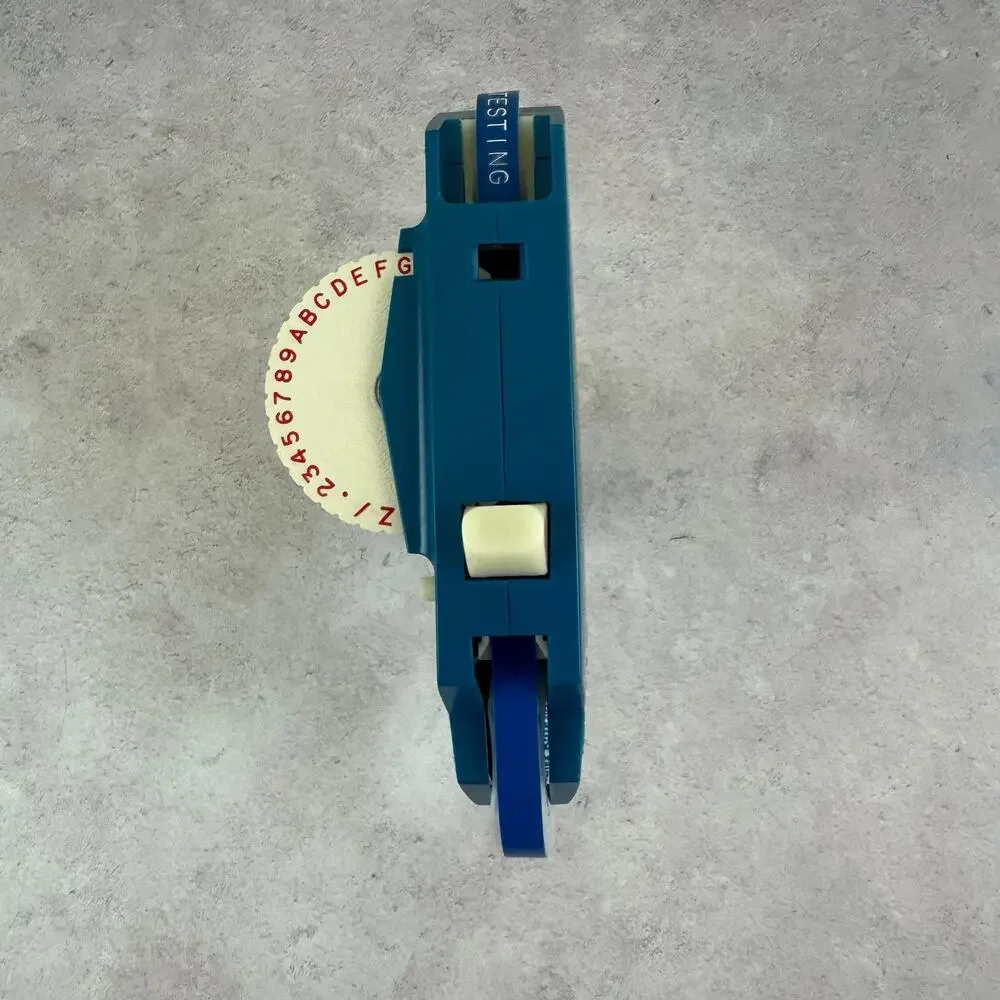 Vintage Dymo Home Label Maker Retro Blue Working Blue Tape Included